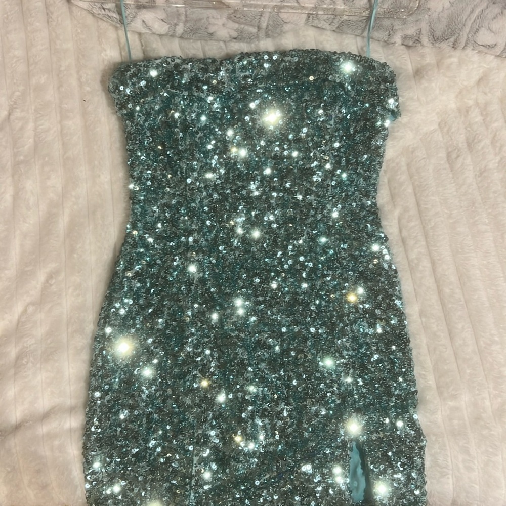 HOCO DRESS TEAL